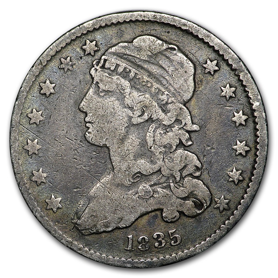 1835 Capped Bust Quarter Fine