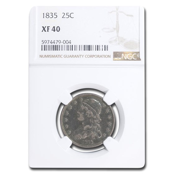 1835 Capped Bust Quarter XF-40 NGC 1835 Capped Bust Quarter XF-40 NGC