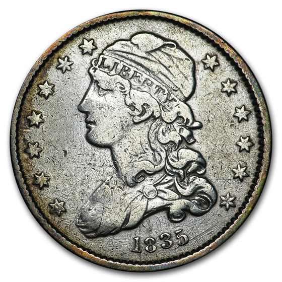 1835 Capped Bust Quarter XF Details (Cleaned) 1835 Capped Bust Quarter XF Details (Cleaned)
