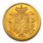 1835 Great Britain Gold Half-Sovereign William IV MS-63 NGC