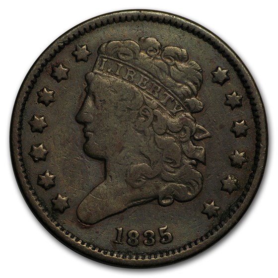 1835 Half Cent Fine 1835 Half Cent Fine