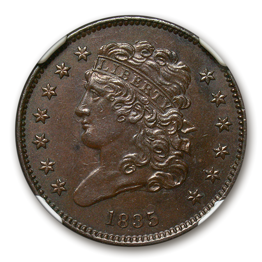 Buy 1835 Half Cent MS 61 NGC Brown APMEX 1835-classic-head-half-cent-better-grade-united-states-coin-in-2020