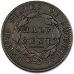 1835 Half Cent XF Details
