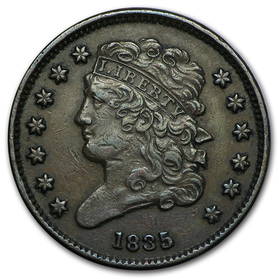 1835 Half Cent XF 1835 Half Cent XF