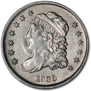 1835 Half Dime Small Date/Small 5¢ AU 1835 Half Dime Small Date/Small 5¢ AU