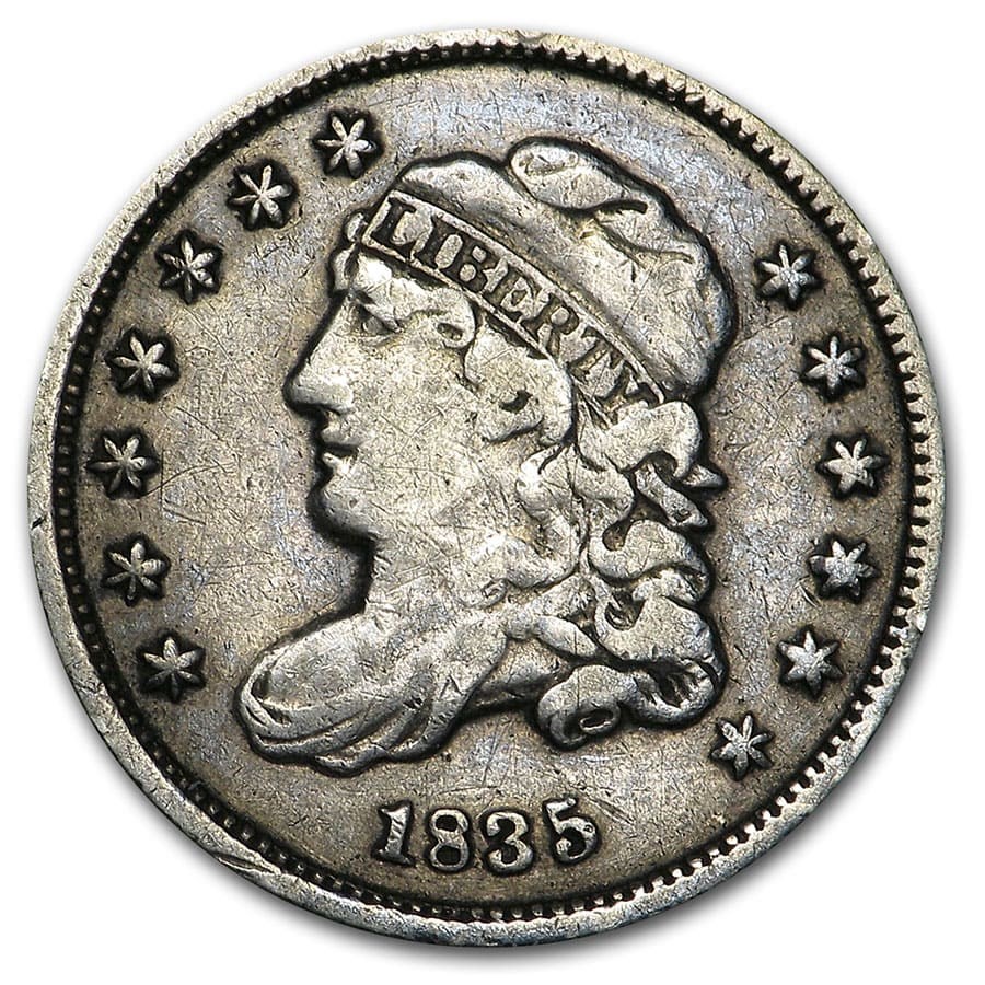1835 Half Dime Small Date/Small 5¢ VF
