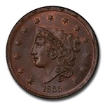 1835 Large Cent MS-66+ PCGS CAC (Brown, Head of 1836)