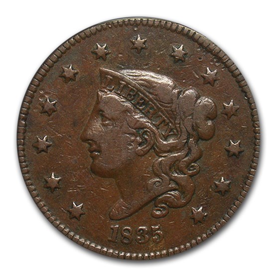 1835 Large Cent VF-25 PCGS (Head of 1836) 1835 Large Cent VF-25 PCGS (Head of 1836)