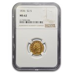 1836 $2.50 Classic Head Gold Quarter Eagle MS-62 NGC