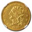 1836 $2.50 Gold Classic Head Gold Quarter Eagle Block 8 AU-53 NGC