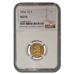 1836 $2.50 Gold Classic Head Quarter Eagle AU-53 NGC