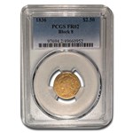 1836 $2.50 Gold Classic Head Quarter Eagle Fair-2 PCGS (Block 8)