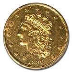 1836 $5.00 Gold Classic Head Half Eagle AU-50 PCGS (HM-5)