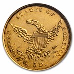 1836 $5 Gold Classic Head Half Eagle AU-53 NGC
