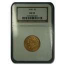 1836 $5 Gold Classic Head Half Eagle AU-55 NGC