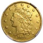 1836 $5 Gold Classic Head Half Eagle VF-30 NGC