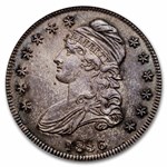 1836 Bust Half Dollar AU-58 (Lettered Edge) Details