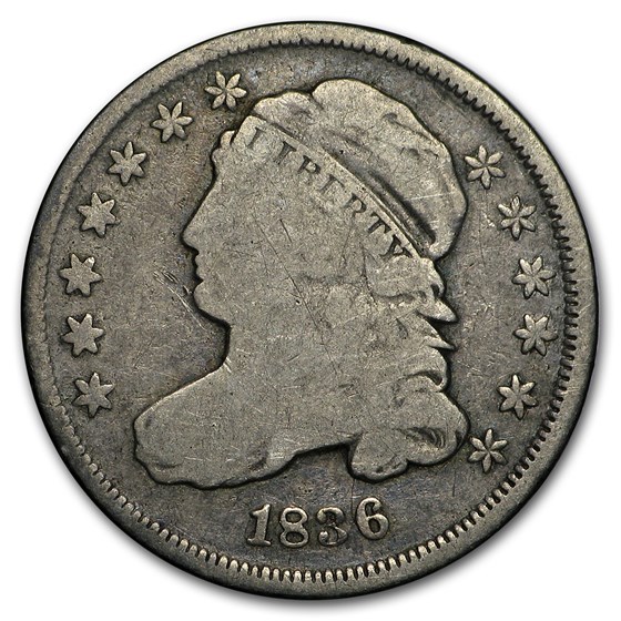 1836 Capped Bust Dime VG