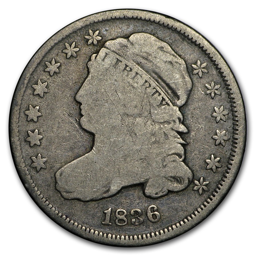 1836 Capped Bust Dime VG