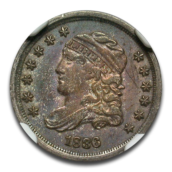 1836 Capped Bust Half Dime AU-55 NGC