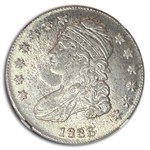 1836 Capped Bust Half Dollar MS-65 NGC (Beaded Rev, O-106a)
