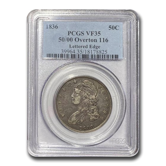 1836 Capped Bust Half Dollar VF-35 PCGS 1836 Capped Bust Half Dollar VF-35 PCGS
