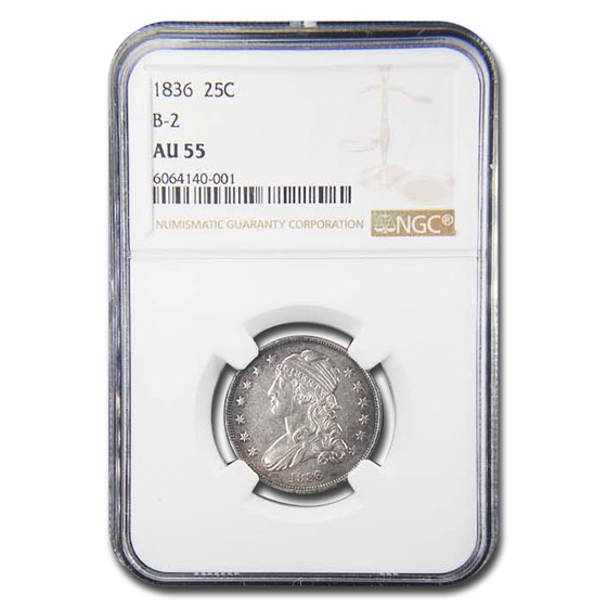 1836 Capped Bust Quarter AU-55 NGC 1836 Capped Bust Quarter AU-55 NGC