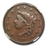 1836 Large Cent Fine-12 NGC (Obverse Die Break)