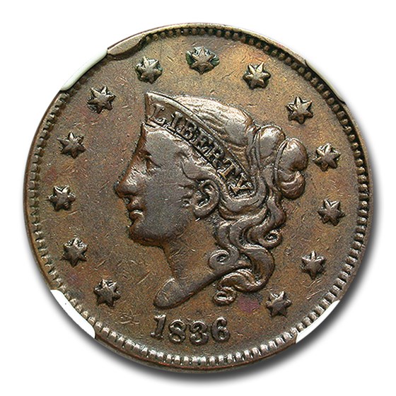1836 Large Cent XF-45 NGC (Brown) 1836 Large Cent XF-45 NGC (Brown)