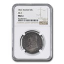 1836 Reeded Edge Half Dollar MS-63 NGC (GR-1)