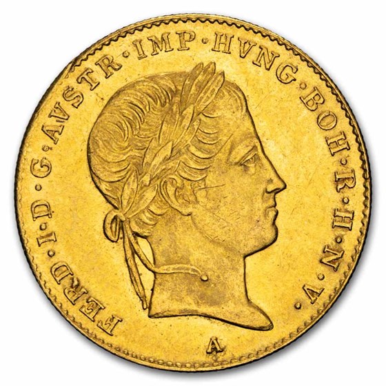 1837-1848 A Austria Gold 1 Ducat Ferdianand I AU