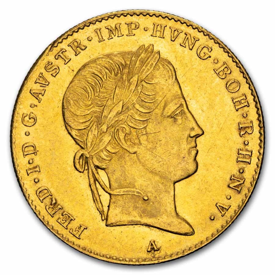 1837-1848 A Austria Gold 1 Ducat Ferdianand I AU