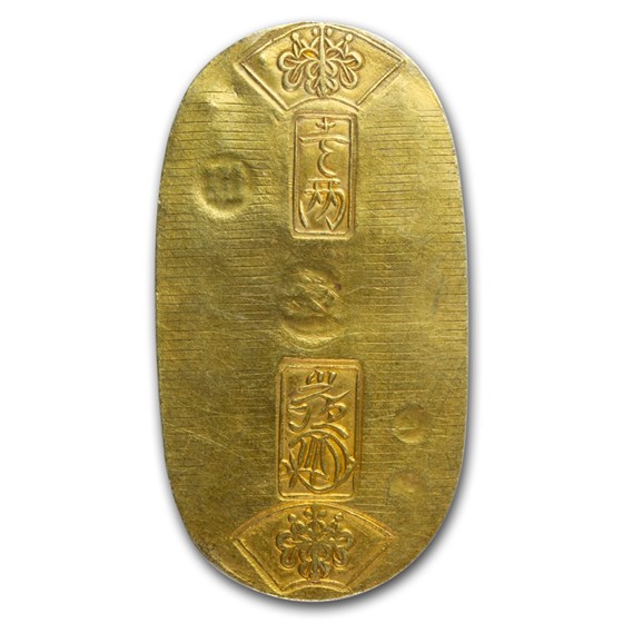 Japanese Gold Ryo Buy (1837-1858) Japan Tenpo Gold Koban 1 Ryo AU-Dtls PCGS (Cleaned) | APMEX