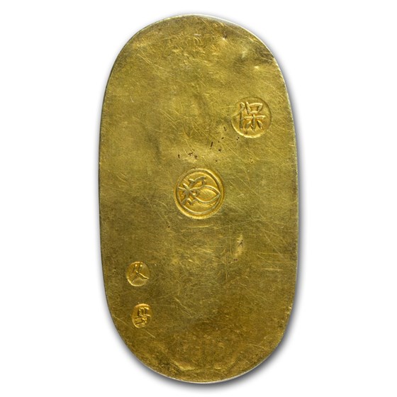 Japanese Gold Ryo Buy (1837-1858) Japan Tenpo Gold Koban 1 Ryo AU-Dtls PCGS (Cleaned) | APMEX