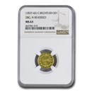 (1837-42) $1 Carolina Gold C Bechtler MS-63 NGC (28 G, N Reverse)
