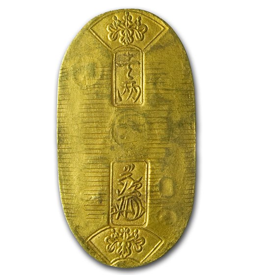 Japanese Gold Ryo Buy (1837-58) Japan Tenpo Gold Koban 1 Ryo AU-Dtls PCGS (Chopmark) | APMEX