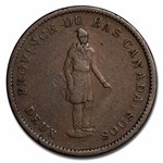 1837 Canada Bank of Montreal Penny Bank Token Avg Circ