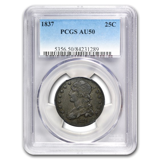 1837 Capped Bust Quarter AU-50 PCGS 1837 Capped Bust Quarter AU-50 PCGS