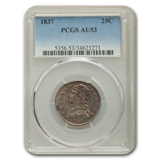 1837 Capped Bust Quarter AU-53 PCGS 1837 Capped Bust Quarter AU-53 PCGS