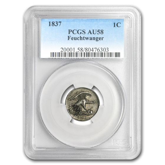 1837 Feuchtwanger Cent AU-58 PCGS 1837 Feuchtwanger Cent AU-58 PCGS