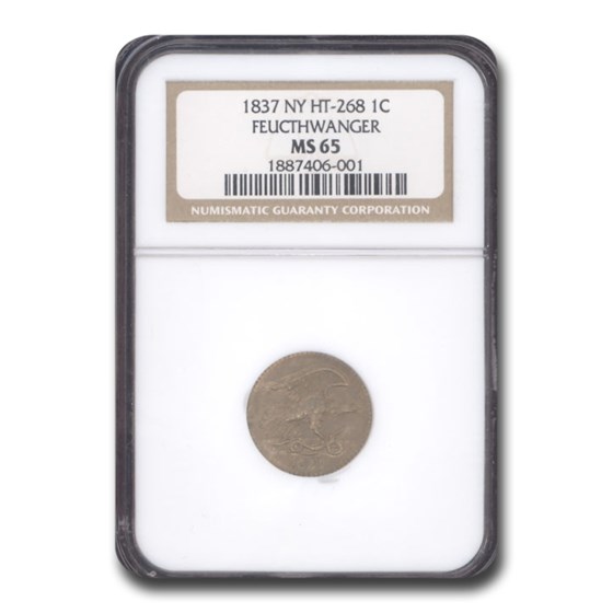1837 Feuchtwanger One Cent Hard Times Token MS-65 NGC 1837 Feuchtwanger One Cent Hard Times Token MS-65 NGC