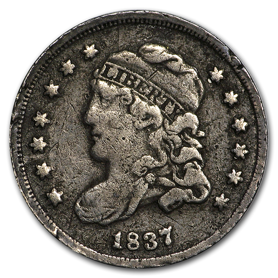 1837 Half Dime Large 5¢ Fine (Details) 1837 Half Dime Large 5¢ Fine (Details)