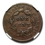 1837 Large Cent Coronet Head Fine-15 NGC (Obverse Lamination)