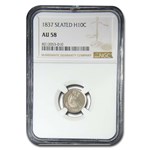 1837 Liberty Seated Half Dime AU-58 NGC