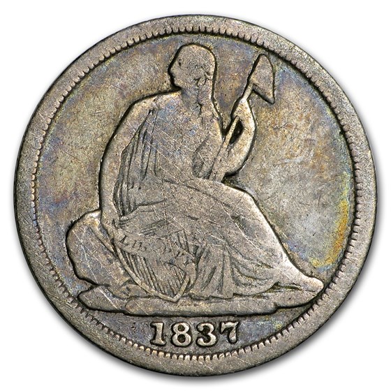 1837 Liberty Seated Half Dime Large Date Good 1837 Liberty Seated Half Dime Large Date Good