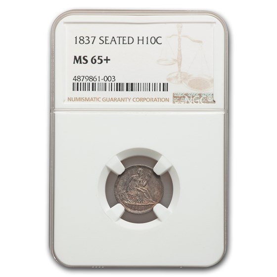 1837 Liberty Seated Half Dime MS-65+ NGC 1837 Liberty Seated Half Dime MS-65+ NGC