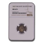 1837 Liberty Seated Half Dime MS-67+ NGC (Small Date)