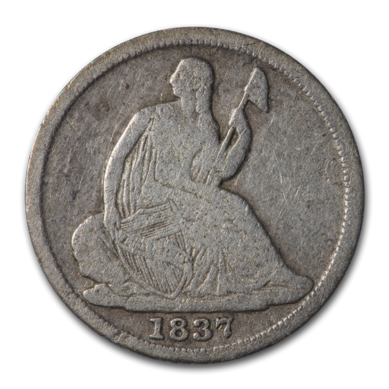 1837 Liberty Seated Half Dime Small Date Fine 1837 Liberty Seated Half Dime Small Date Fine