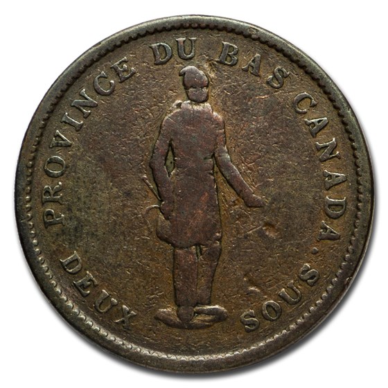 1837 Quebec Penny Token Fine (Banque Du Peuple) 1837 Quebec Penny Token Fine (Banque Du Peuple)