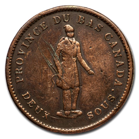 1837 Quebec Penny Token Fine Details (Cleaned,obv scratched) 1837 Quebec Penny Token Fine Details (Cleaned,obv scratched)